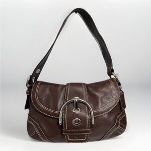COACH Soho Small Shoulder Bag Leather Brown Vintage Used 10316